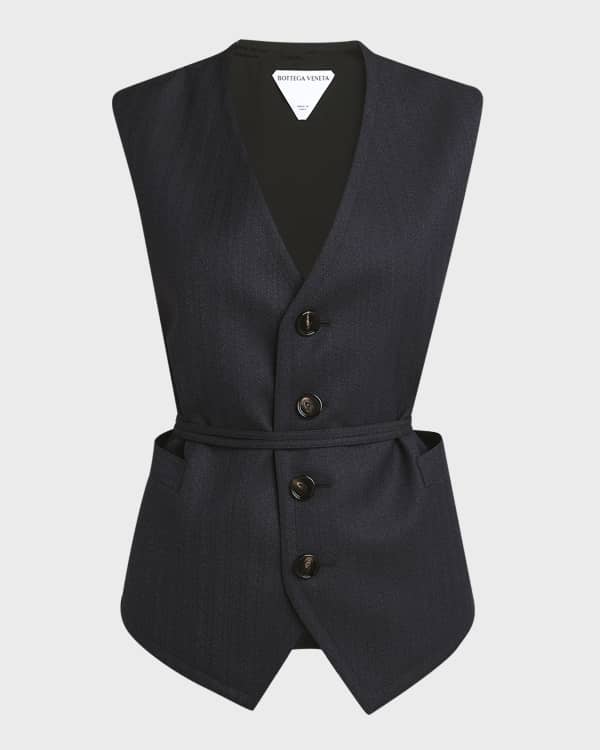 ベスト・ジレ JW ANDERSON Women Vests JO0248PG1717001 White JW Anderson Lace Trim V-Neck Vest | Neiman Marcus
