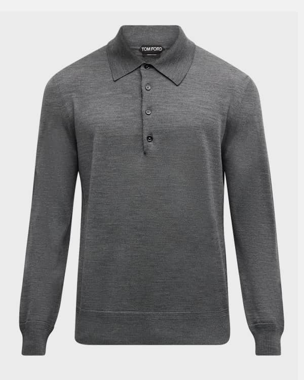 Ghiaia Men s Cashmere Long Sleeve Polo Sweater Neiman Marcus