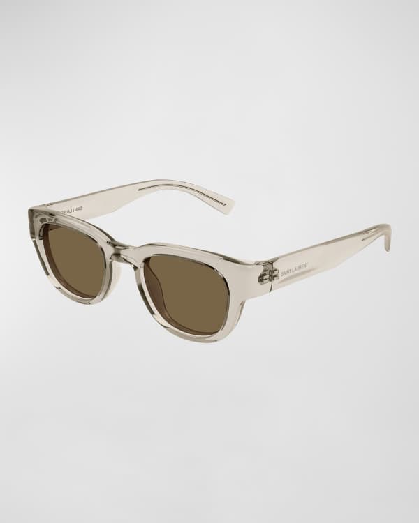 Saint Laurent Men's SL 619 Acetate Rectangle Sunglasses | Neiman Marcus