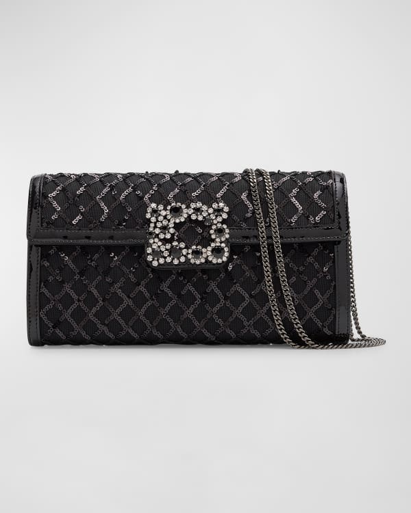 Roger Vivier Miss Vivier Crystal Buckle Clutch Bag Neiman Marcus