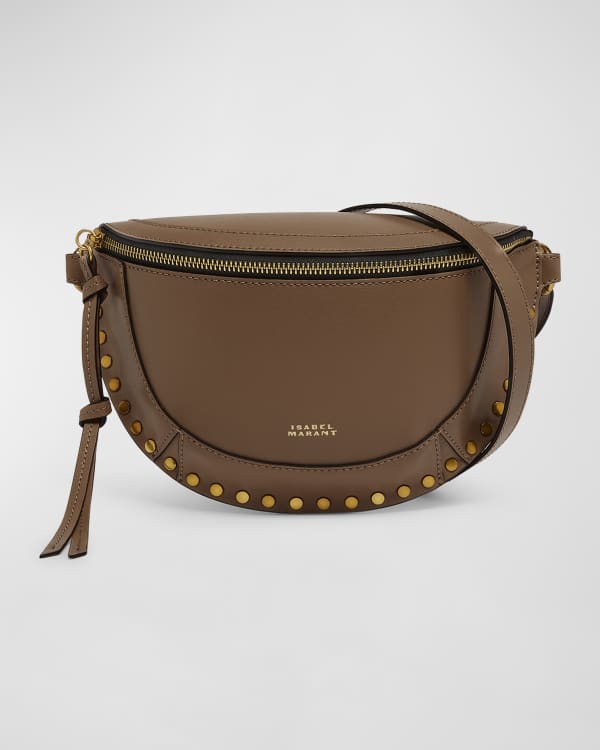 Medium crinkled calf leather belt bag hot sale