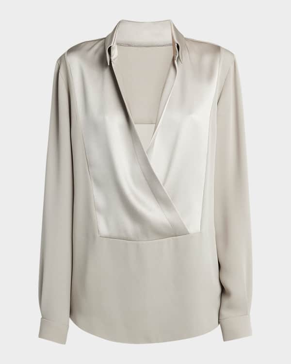 Stella McCartney Sculpted Tie-Neck Top | Neiman Marcus