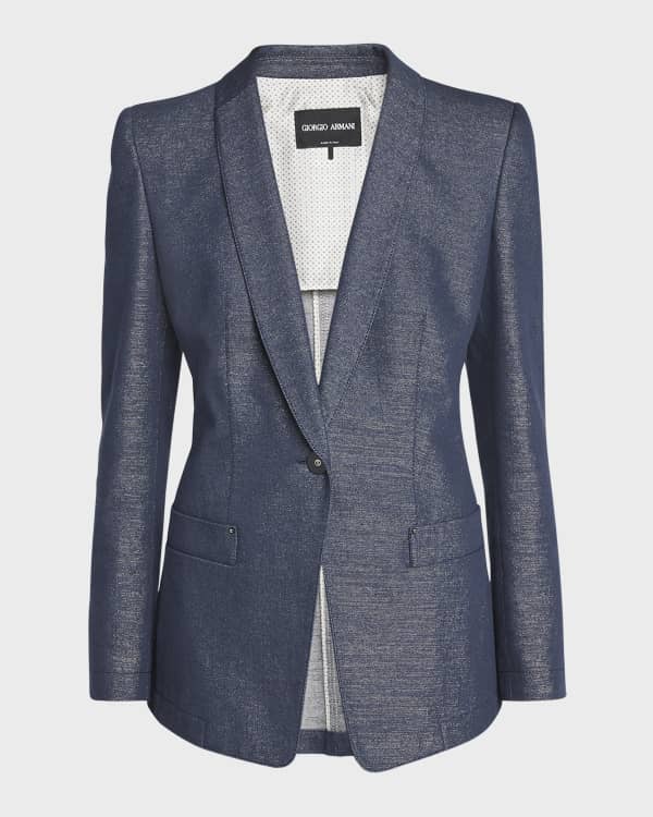 Burberry Single-Breasted Wool Blazer Jacket | Neiman Marcus