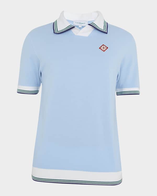 CASABLANCA Men's Classic Laurel Pique Polo Shirt | Neiman Marcus