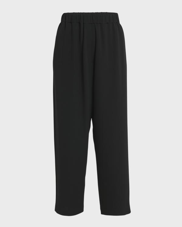 Giorgio Armani Wool-Silk Chambray Straight-Leg Trousers | Neiman 