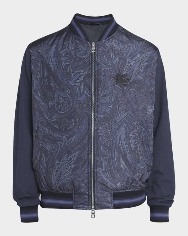 Kiton Men s Blouson Chambray Bomber Jacket Neiman Marcus