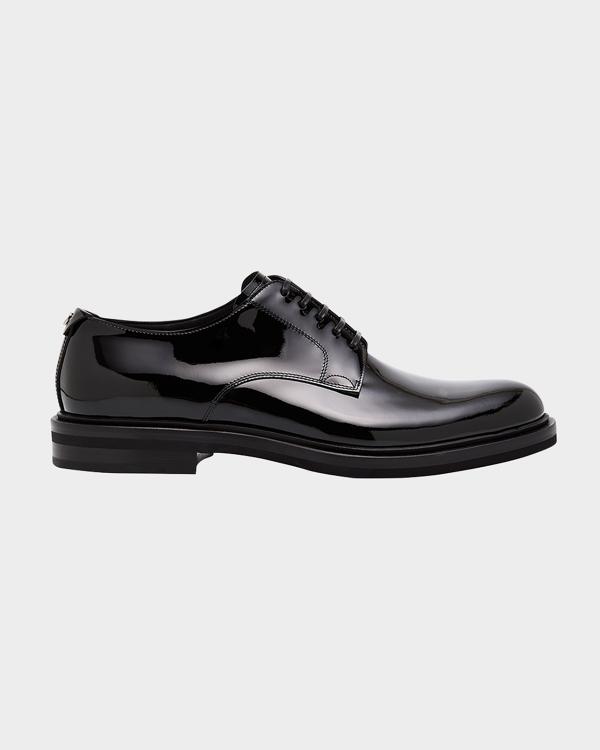 Prada Spazzolato Fume Lace-Up Oxford | Neiman Marcus display picture 2