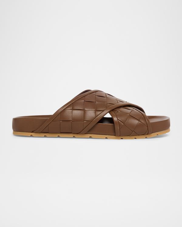 Bottega Veneta Men's Resort Sponge Terry Slide Sandals | Neiman Marcus