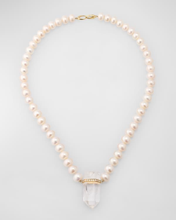 JIA JIA Connection Pearl and Opal Double Long Necklace