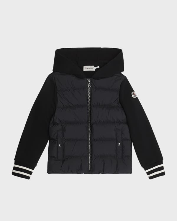 Moncler Alberic Puffer Jacket w Flag Details Navy Size 8 14 Neiman Marcus