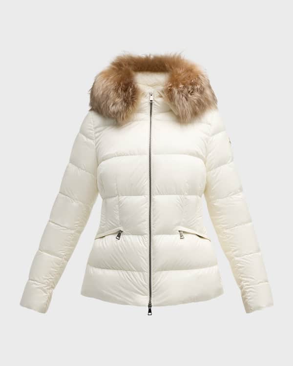 Moncler Herbe Stretch Nylon Hooded Puffer Jacket | Neiman Marcus