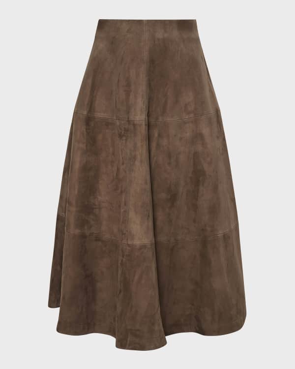 Brown suede skirt vans best sale
