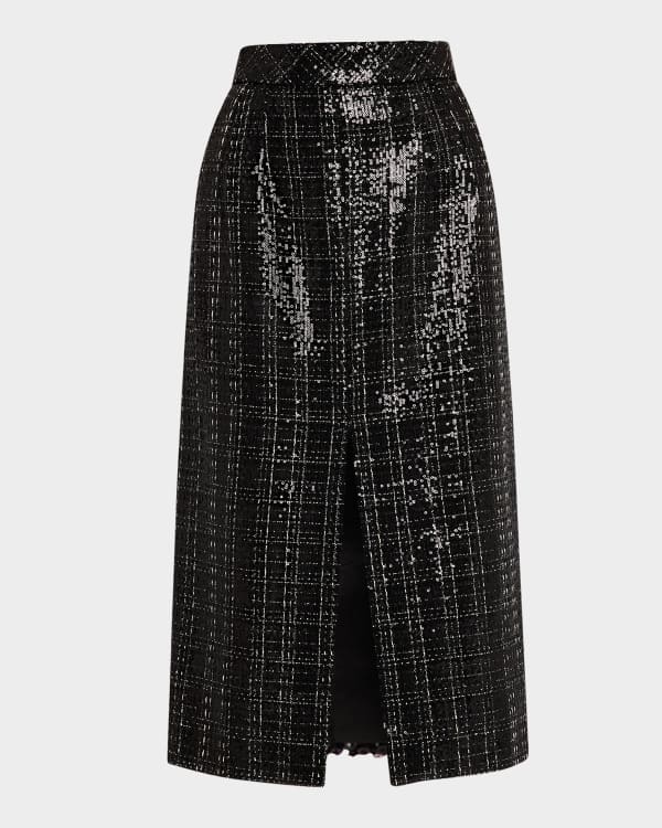 THE ROW Malena Silk Midi Skirt | Neiman Marcus