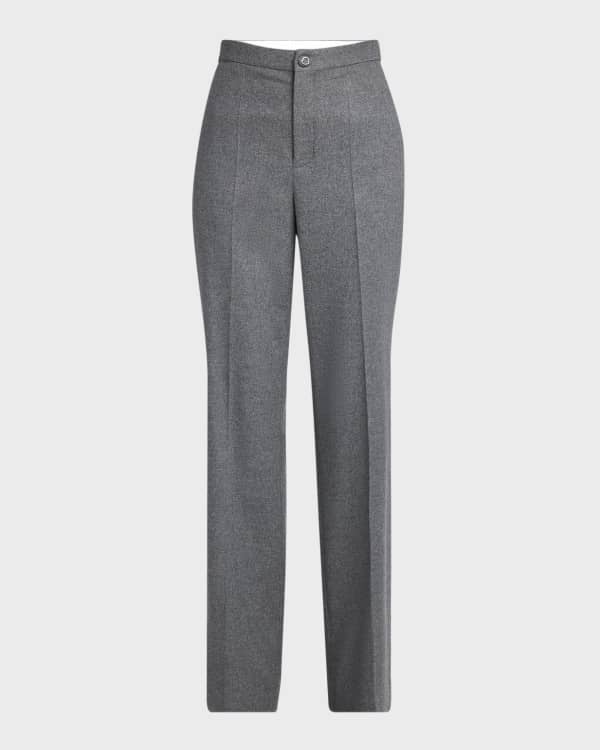 Peter Do Straight-Leg Trousers with Front Slit | Neiman Marcus