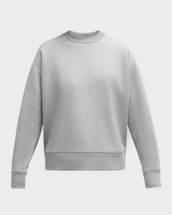 Off White Pen Logo Cropped Crewneck Sweatshirt Neiman Marcus