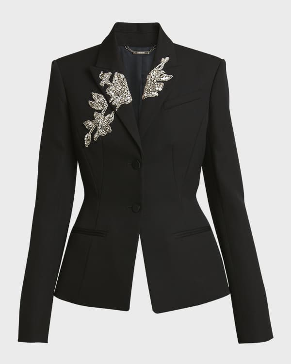 Jacquemus Baska Asymmetric Strappy Off-Shoulder Single-Breasted Blazer |  Neiman Marcus