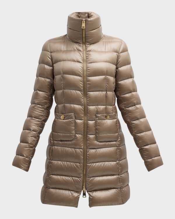 Herno Ultralight Nylon Down Jacket with Monogram Trim Neiman Marcus
