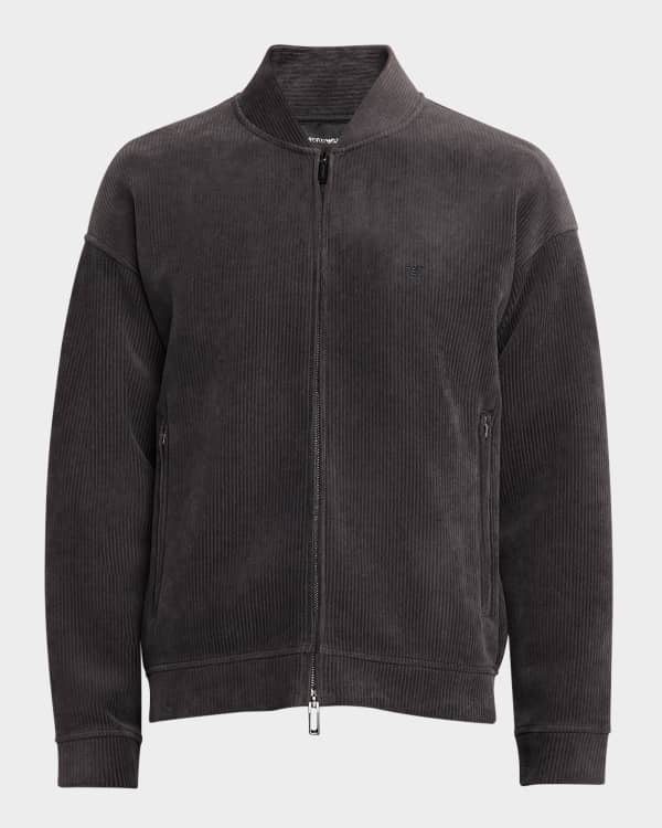Knitted sleeve bomber jacket mens shop