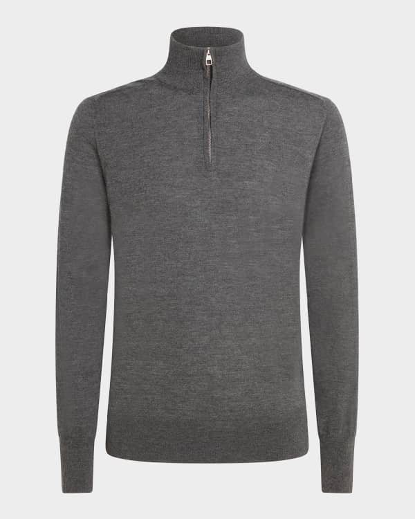 TOM FORD Men's Micro-Rib Wool Half-Zip Sweater | Neiman Marcus TOM FORD Men's Micro-Rib Wool Half-Zip Sweater | Neiman Marcus