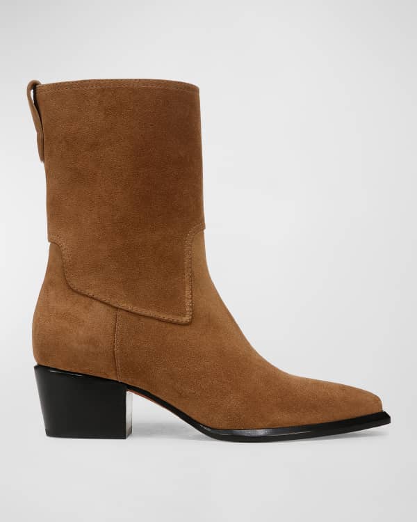 Joie Soft Suede Western Booties Neiman Marcus