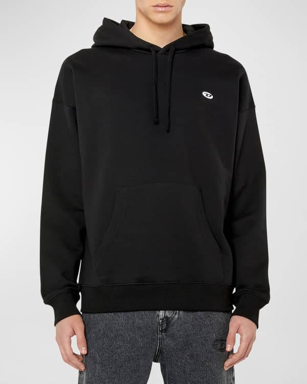 Diesel Men's Distressed Metallic Logo Hoodie | Neiman Marcus
