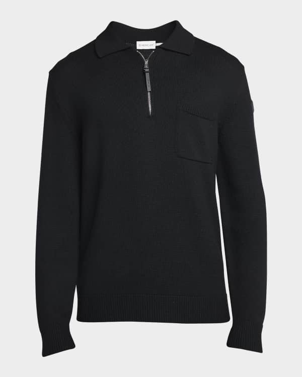 Onia Men's Concealed Quarter-Zip Rugby Polo Shirt | Neiman Onia Men's Concealed Quarter-Zip Rugby Polo Shirt | Neiman
