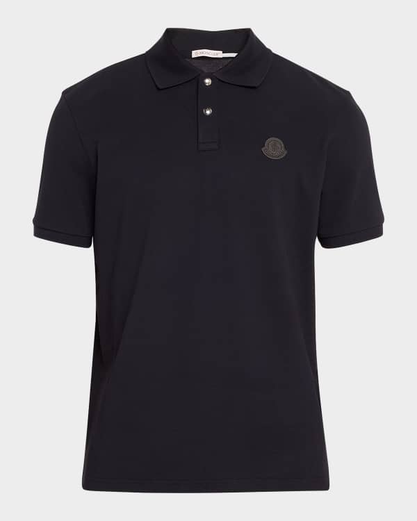 Moncler Men s Retro Logo Tape Polo Shirt Neiman Marcus
