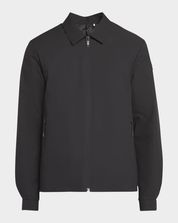 Moncler Men's Fujio Topstitched Hooded Jacket | Neiman Marcus