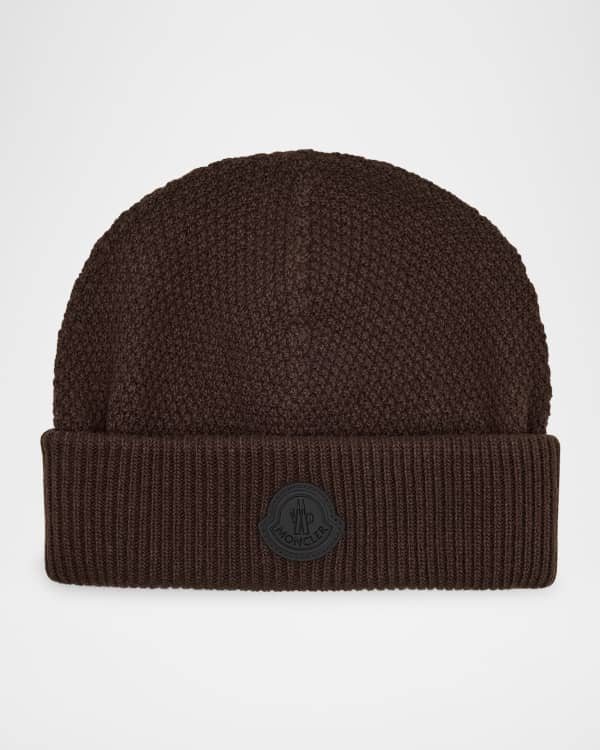 Helmut Lang Men's Wool Logo Beanie Hat | Neiman Marcus