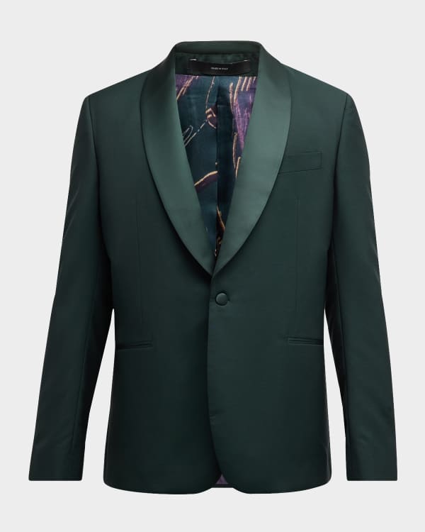 Etro Men's Sequin Zebra Tuxedo Jacket | Neiman Marcus