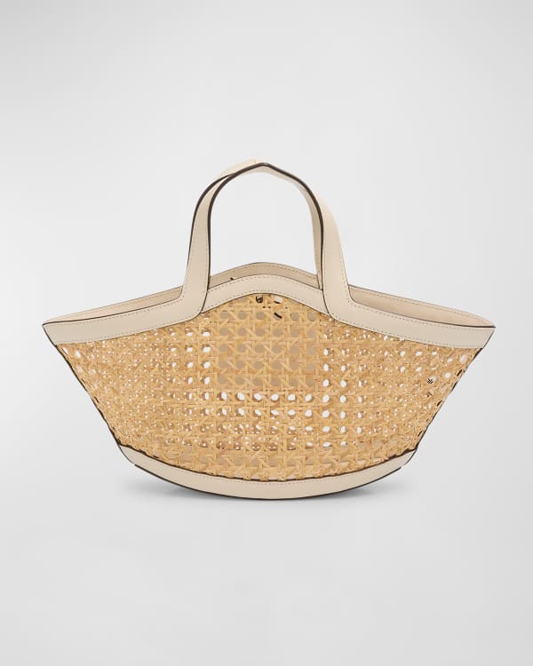 Cult Gaia Cora Large Beaded Wood Top Handle Bag Neiman Marcus
