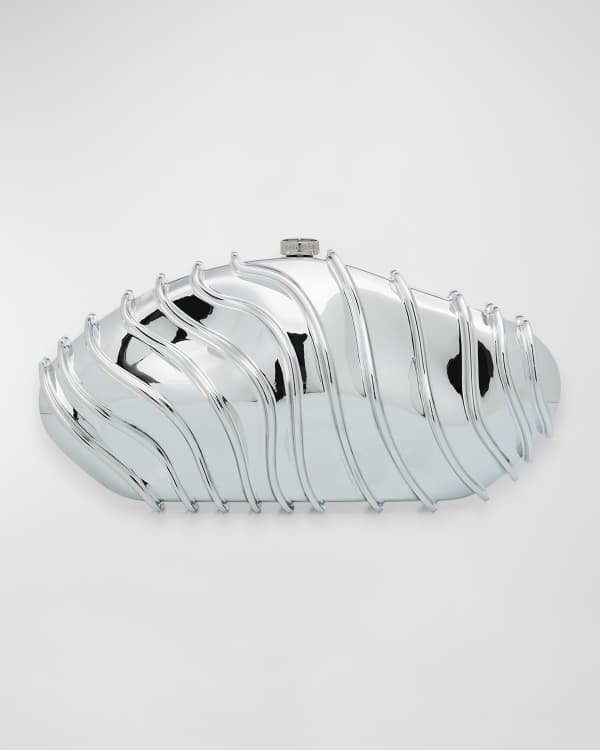Cult Gaia Lael rhinestone-embellished clutch - Silver