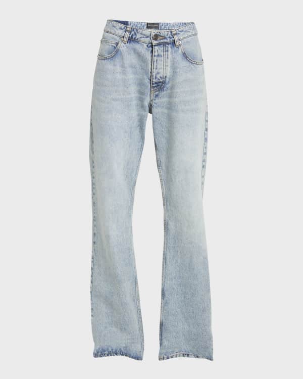 Stella McCartney Rewild Flora-Print Straight-Leg Denim Jeans