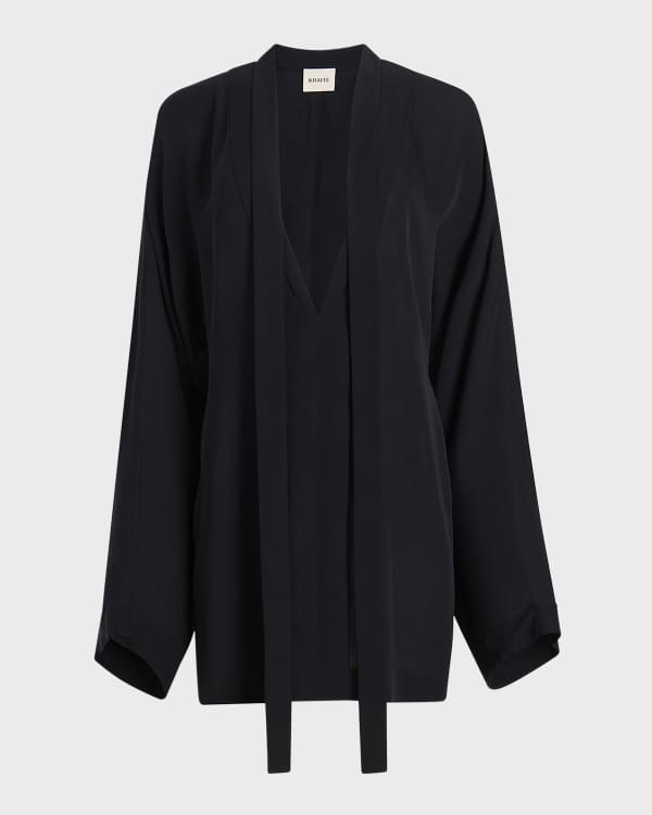 Simone Rocha puff-sleeve flared minidress - Black