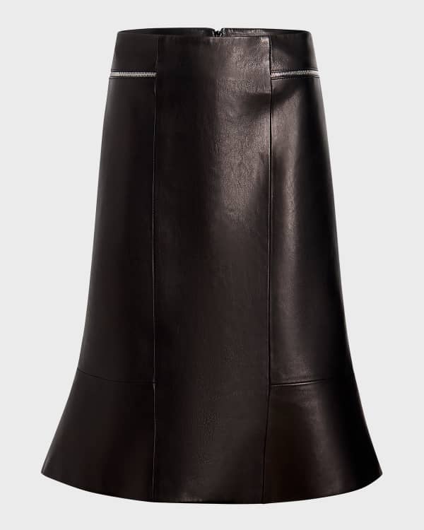 Split Elegance - The Nevermore Women's Leather Skirt main image 1