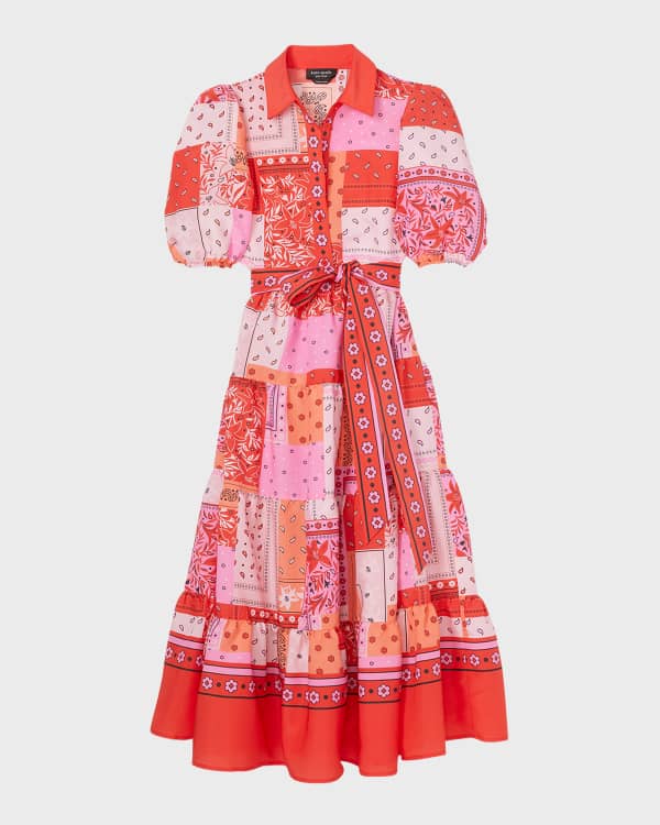 Kate spade poplin ruffle tiered dress on sale