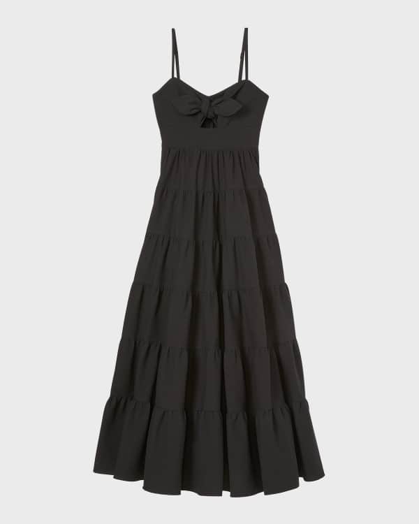 Kate spade poplin ruffle tiered dress top