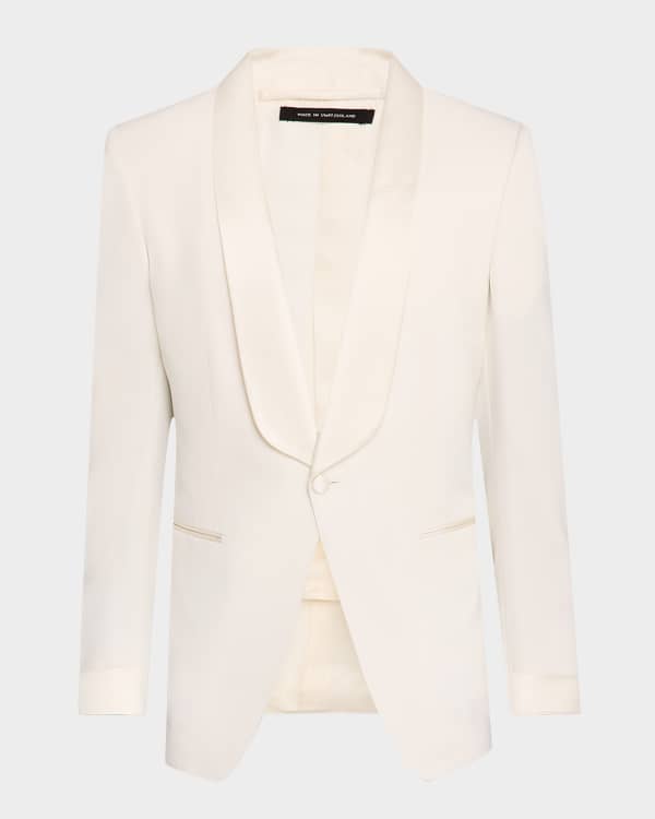 Burberry Men s Solid Wool Satin Lapel Tuxedo Jacket Neiman Marcus