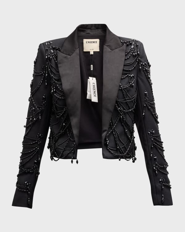 Anna crop wrap coat deals
