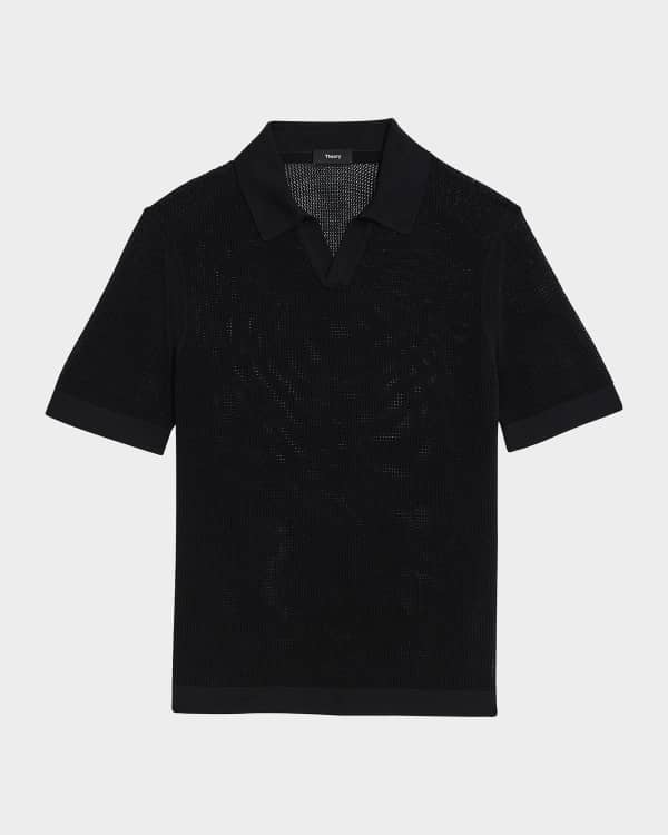 Berluti Men's Scritto Knit Polo Shirt | Neiman Marcus
