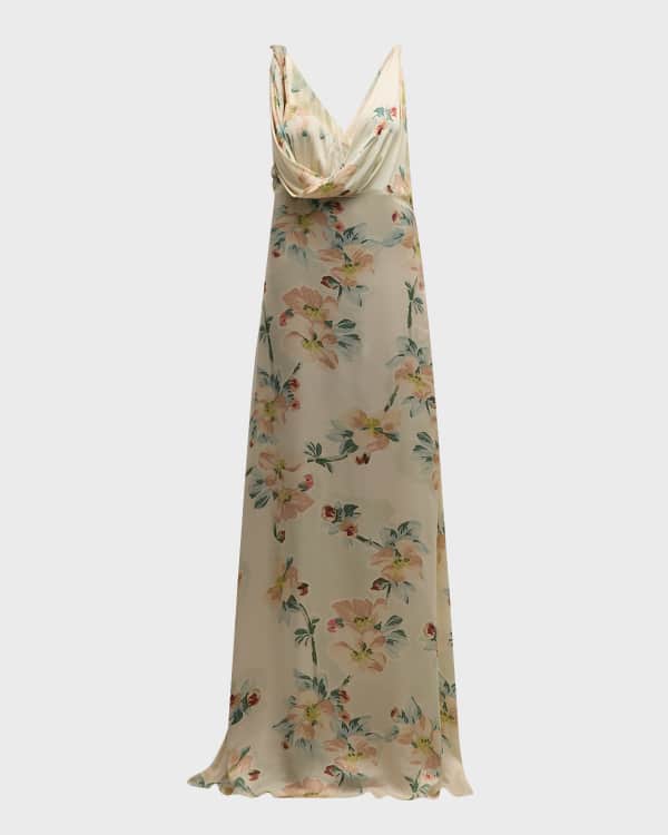 Nicole Miller Floral Embroidered Tiered Maxi Dress Neiman Marcus