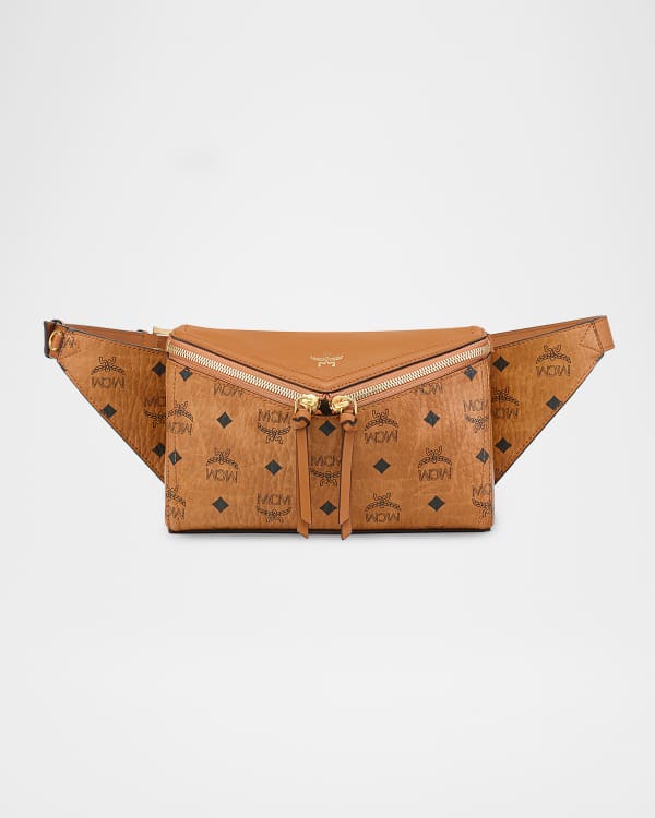 MCM Essential Monogrammed Leather Drawstring Bag Neiman Marcus