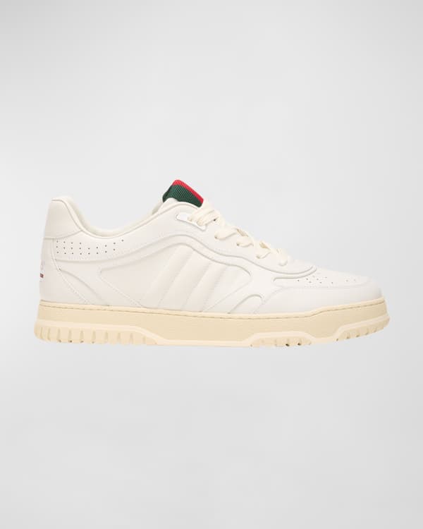 Gucci Men s Double Screener Leather Low Top Sneakers Neiman Marcus