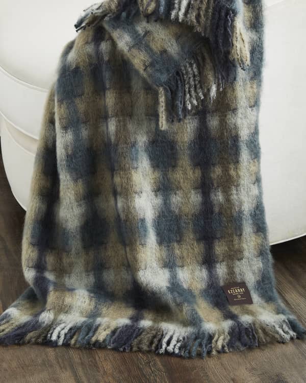 Mantas Ezcaray Rozco Mohair Blend Throw Blanket Neiman Marcus