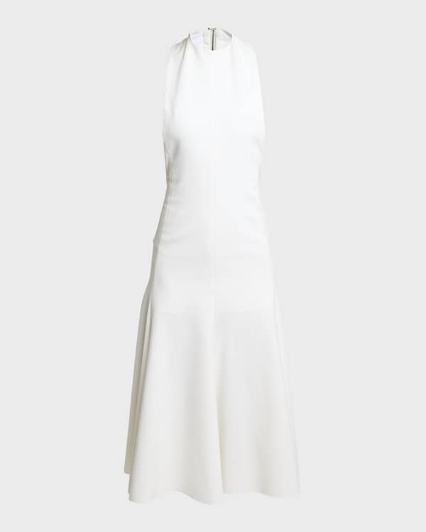 Isabel Marant Calypso Draped Halter Vegan Suede Midi Dress Neiman Marcus