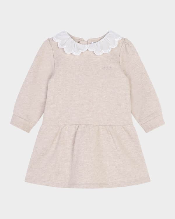 Luli & Me Girls Blue Tea Roses Floral Sleeveless Smocked Dress