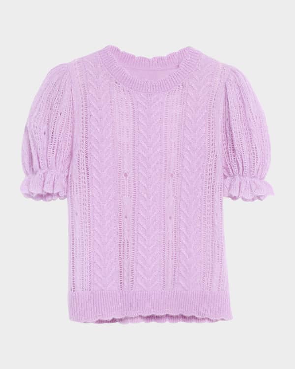 Ulla Johnson Kassia Puff Sleeve Knit Top in Cowrie main image 0