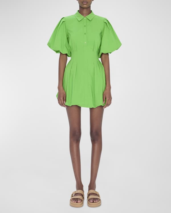 Johnny Was Astrid Floral Print Blouson Sleeve Mini Dress Neiman Marcus