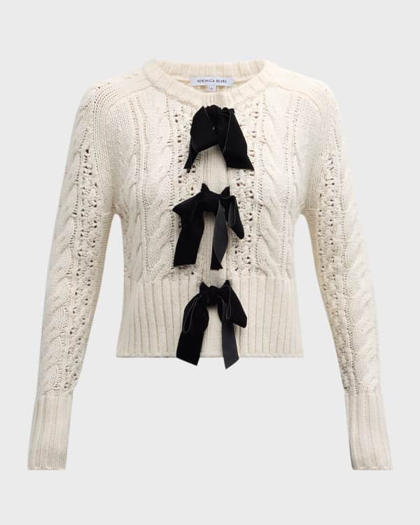 Veronica Beard Grady Crewneck Sailor Button Sweater Neiman Marcus