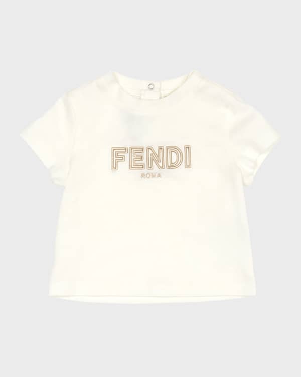 Fendi Kid's Embroidered Multi Pattern Logo T-Shirt, Size 6M-24M | Neiman  Marcus
